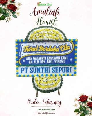 Papan Bunga Duka di Kencana Harapan